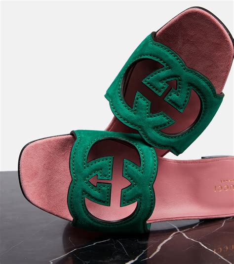 pastel gucci sandals|gucci interlocking g cutout.